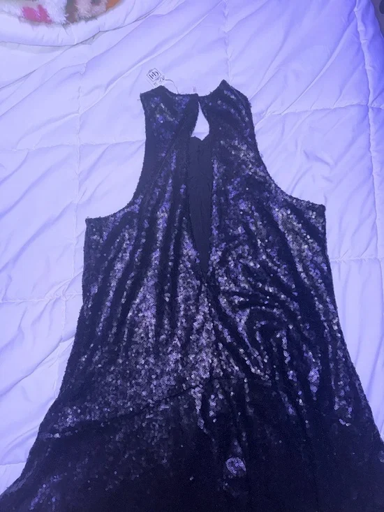 Free People Black Sequin Mini Dress - Picture 2 of 4